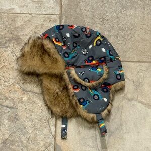 Kids' trapper Hat with Faux Fur Lining NWT 4-5 yr old